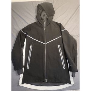 📦 NEW Women's Large NIKE Reflective Windrunner Wool Jacket Coat Black 630987-010